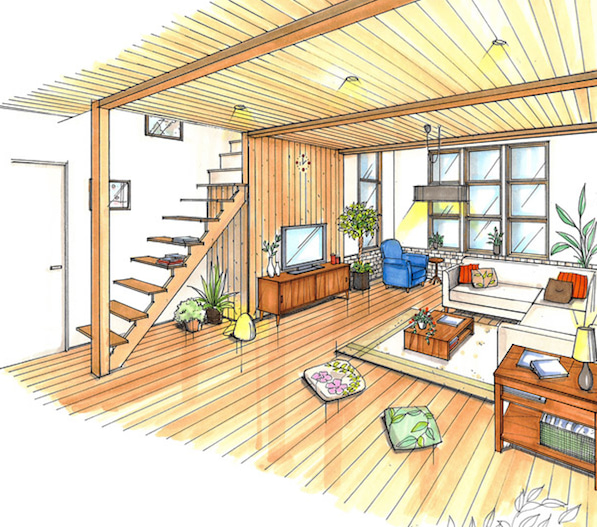 About Us 手描きパース工房について オシャレな手書きパースの作成 手描きパース工房 全国対応