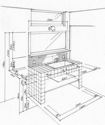 現場の大工さんにも使えるデザイン図パース オシャレな手書きパースの作成 手描きパース工房 全国対応