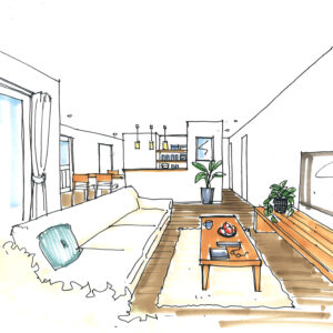 プロジェクト オシャレな手書きパースの作成 手描きパース工房 全国対応 プロジェクト オシャレな手書きパースの作成 手描きパース工房 全国対応